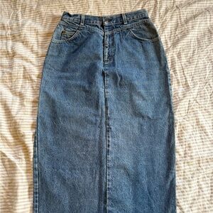 Levi's Blue Denim Midi Skirt